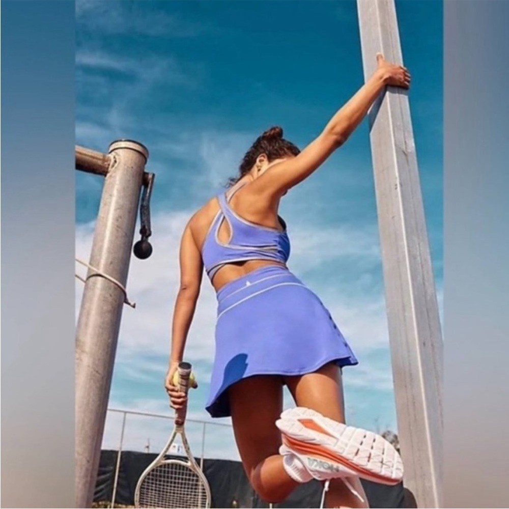 Free People Give It A Whirl Tennis Dress Set Moroccan Blue Size S